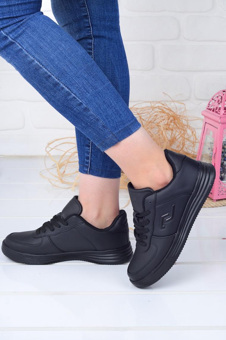 Jump 21516 Siyah Kadın Sneaker Günlük Spor Ayakkabı