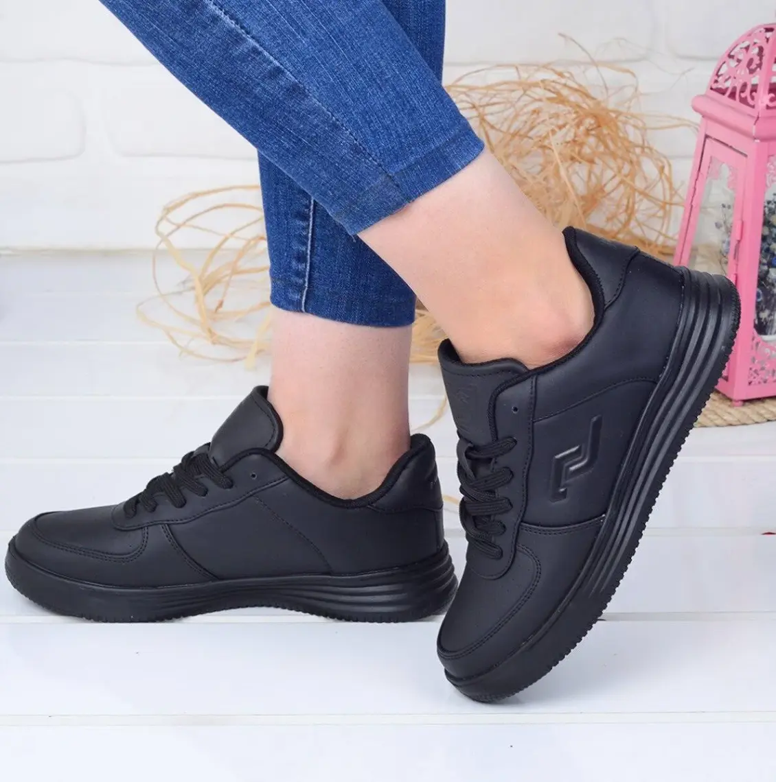 Jump 21516 Siyah Kadın Sneaker Günlük Spor Ayakkabı
