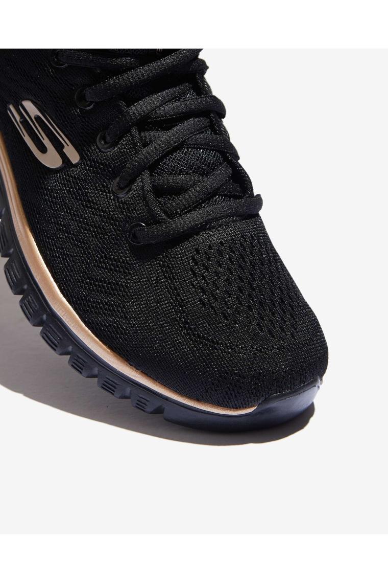 Skechers Graceful Get Connected Siyah-Gold Kadın Spor Ayakkabı 12615 BKRG