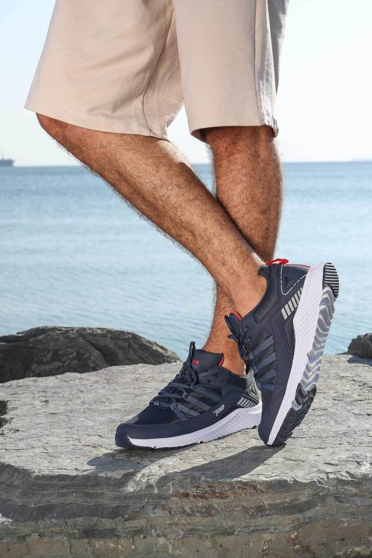 Jump 24865 Lacivert - Kırmızı Erkek Sneaker Günlük Spor Ayakkabı