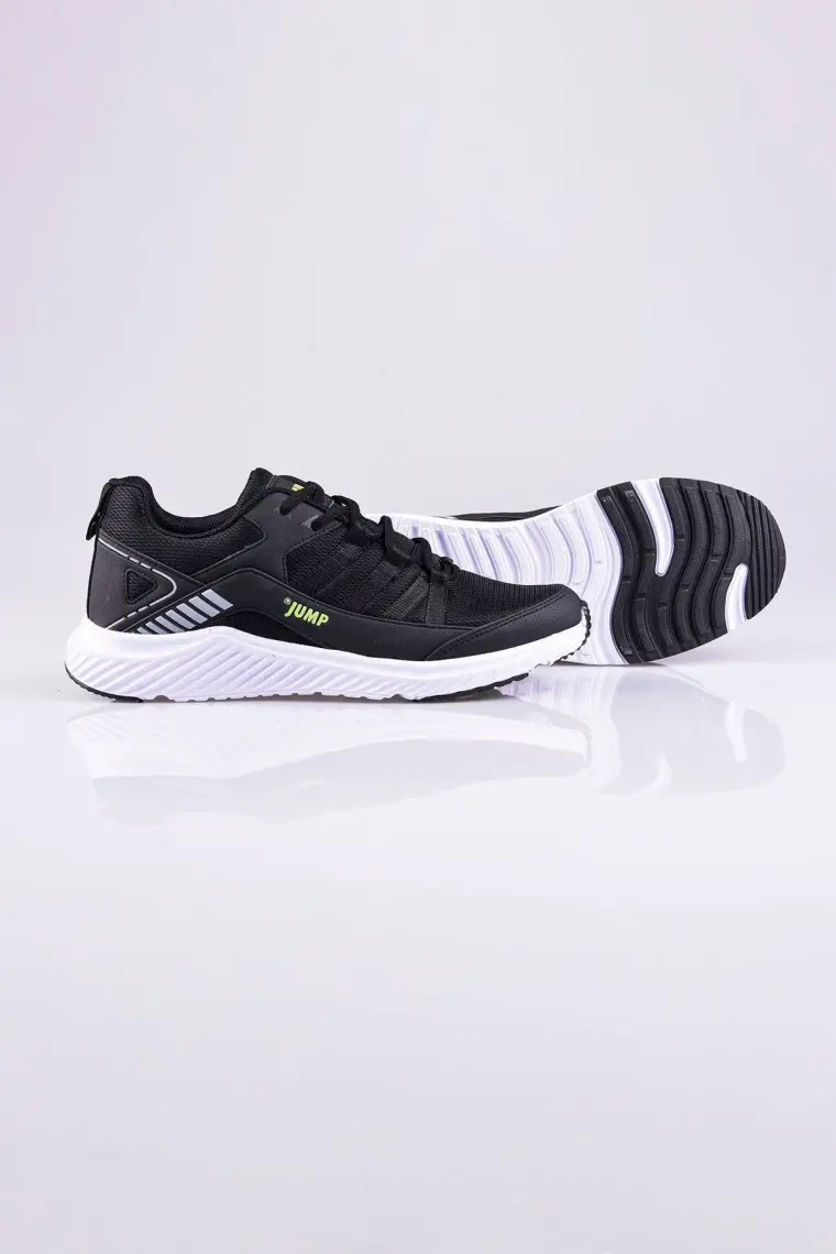 Jump 24865 Siyah - Neon Yeşil Erkek Sneaker Günlük Spor Ayakkabı
