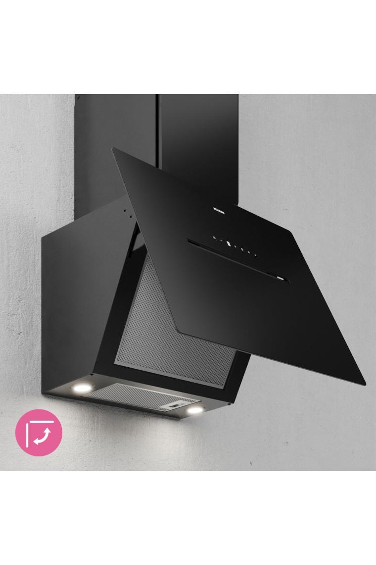 D8 90 Cm Siyah Cam Ankastre Sessiz Davlumbaz