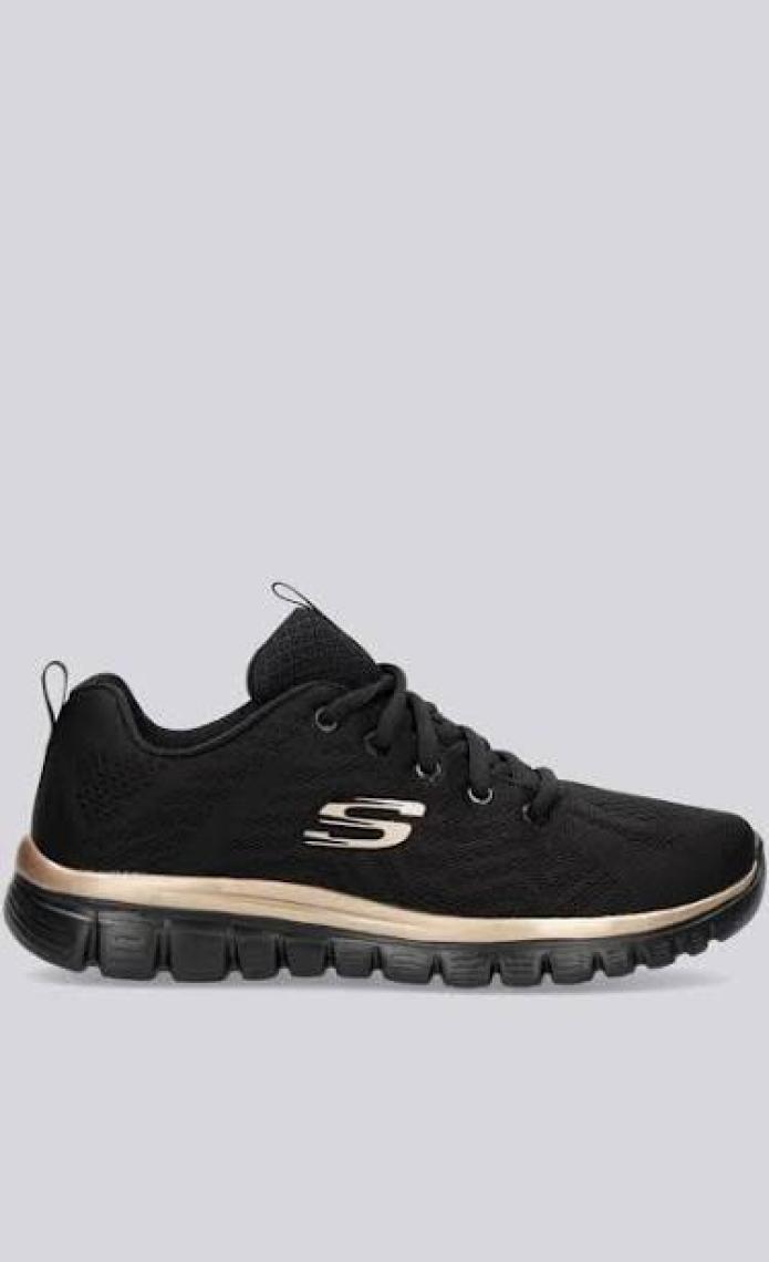 Skechers GRACEFUL-GET CONNECTED Kadın Siyah Spor Ayakkabı - 12615 BKRG