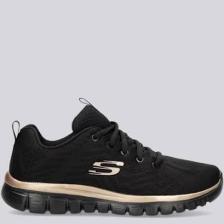 Skechers GRACEFUL-GET CONNECTED Kadın Siyah Spor Ayakkabı - 12615 BKRG