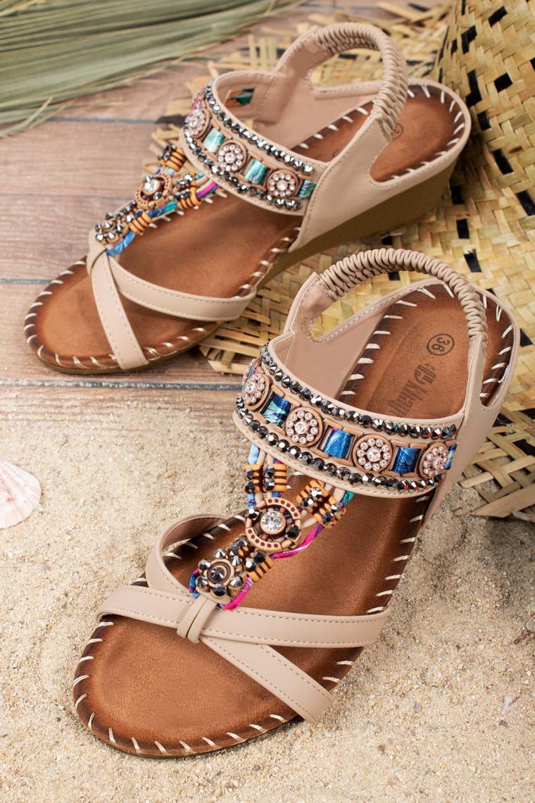 Anatolia Anatomik Fashion Taşlı Günlük Kadın Sandalet