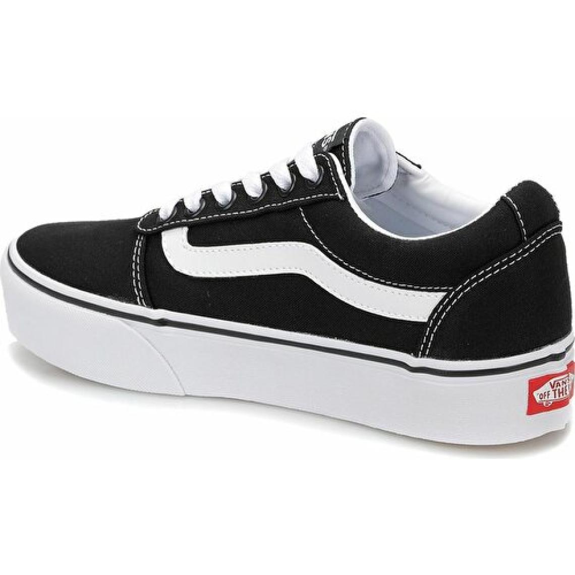 Vans Ward Platform Kadın Spor Ayakkabı VN0A3TLC1871 Siyah-Beyaz