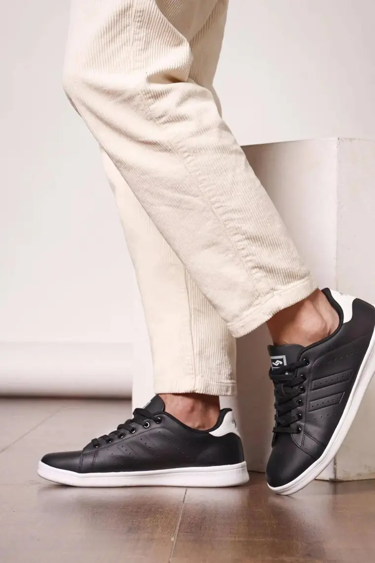 Jump 15307 Siyah - Beyaz Erkek Sneaker Günlük Spor Ayakkabı