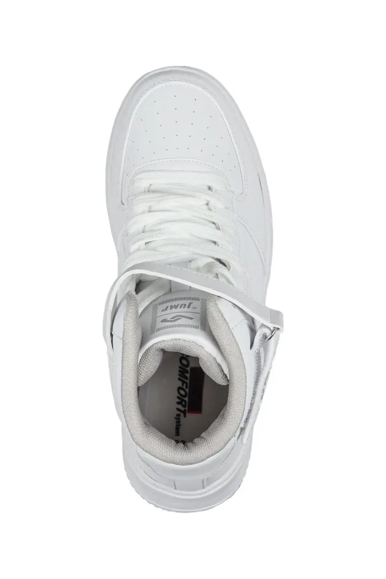 Jump 16308 Yüksek Bilekli Beyaz Kadın Sneaker Günlük Spor Ayakkabı