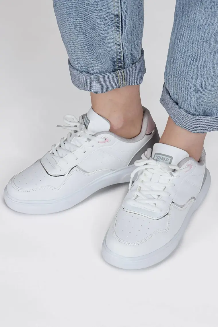 Jump 26821 Beyaz - Pembe Kadın Sneaker Günlük Spor Ayakkabı