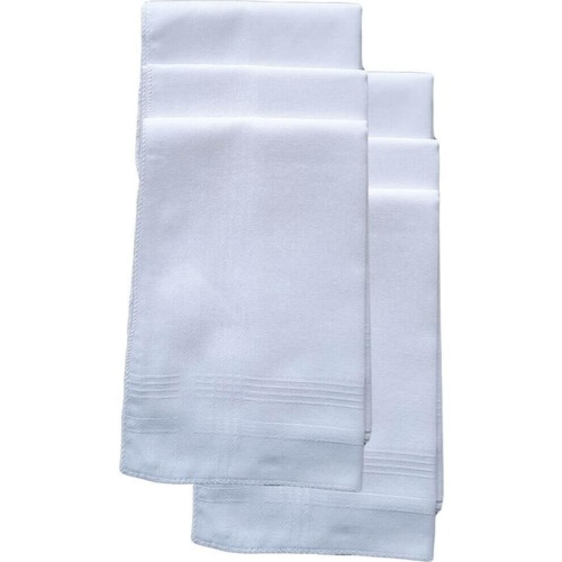 Hepsine Rakip 6 Lı El Cep Yaka Kumaş Mendil 36X36 cm 100 Pamuklu Tm Beyaz