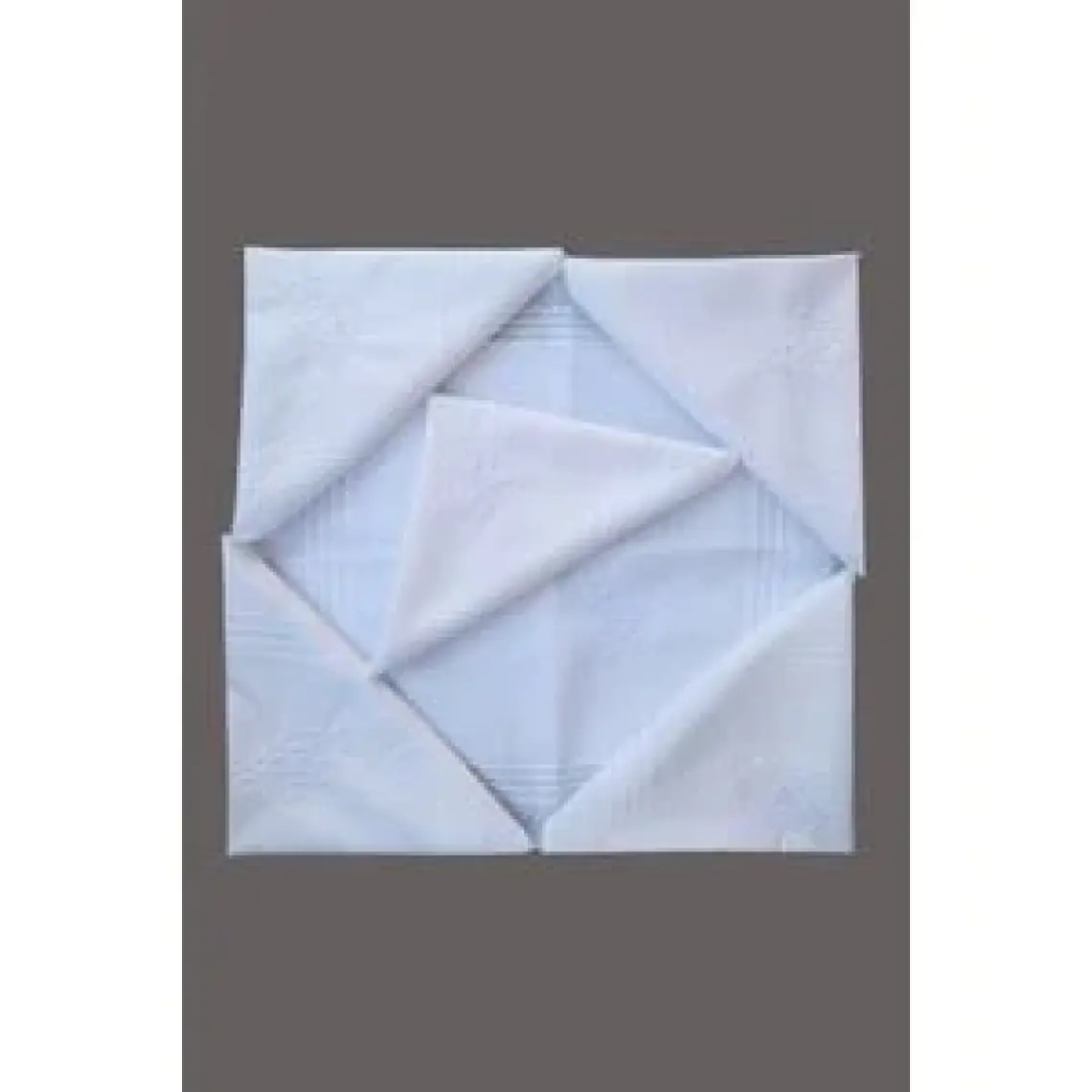 Çiçek Işlemeli 6 Lı Bayan Beyaz Mendili 28X28 cm %100 Pamuk