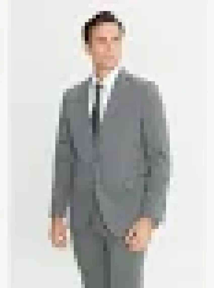 Slim Fit Dar Kesim Mono Yaka Takım Elbise