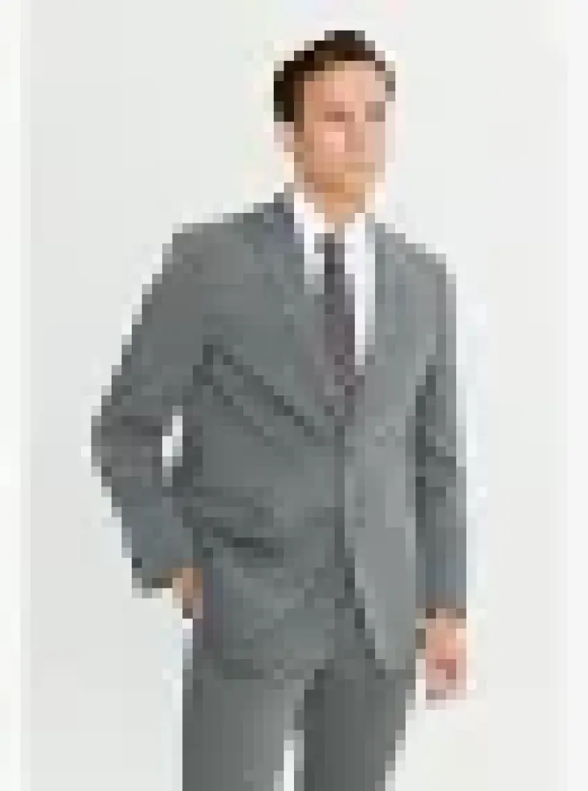 Slim Fit Dar Kesim Mono Yaka Takım Elbise