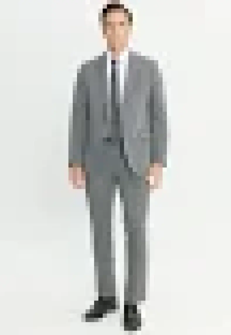 Slim Fit Dar Kesim Mono Yaka Takım Elbise