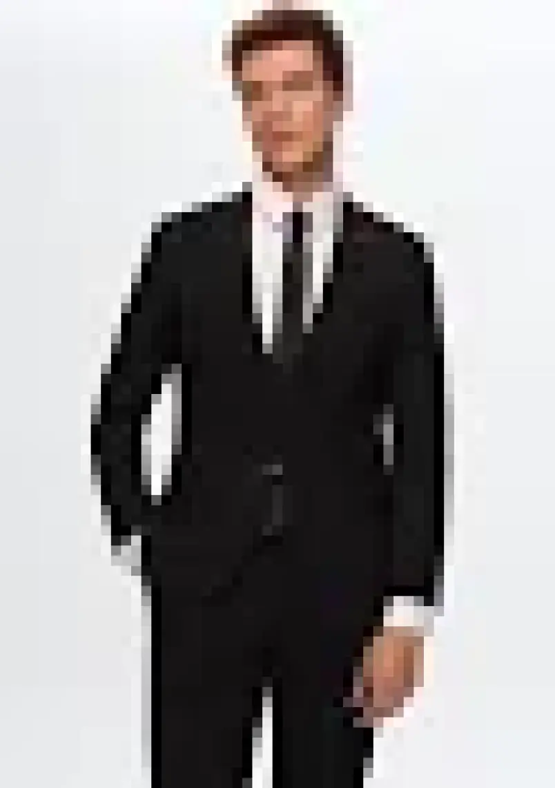 D'S Damat Slim Fit Siyah Düz Mono Yaka Çift Yırtmaçlı Astarlı Takim Elbise 4HF05ORT01577