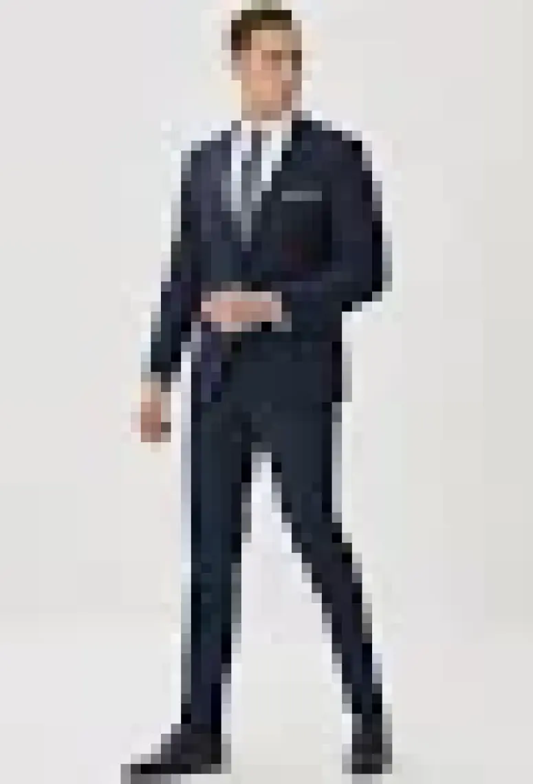 ALTINYILDIZ CLASSICS Erkek Lacivert Slim Fit Dar Kesim Mono Yaka Takım Elbise
