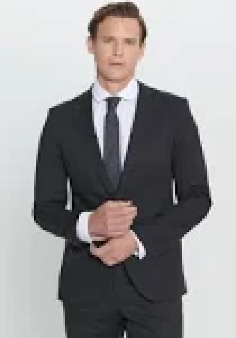 ALTINYILDIZ CLASSICS Erkek Siyah Slim Fit Dar Kesim Mono Yaka Takım Elbise