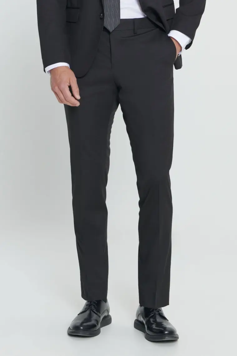 ALTINYILDIZ CLASSICS Erkek Siyah Slim Fit Dar Kesim Mono Yaka Takım Elbise