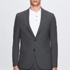 Slim Fit Gri Düz Mono Yaka Çift Yırtmaçlı Astarlı Takim Elbise 4HF05ORT01577