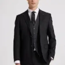 Slim Fit Siyah Düz Mono Yaka Tek Yırtmaçlı Astarlı Takim Elbise Kombinli 8HFY5ORTKMBN2