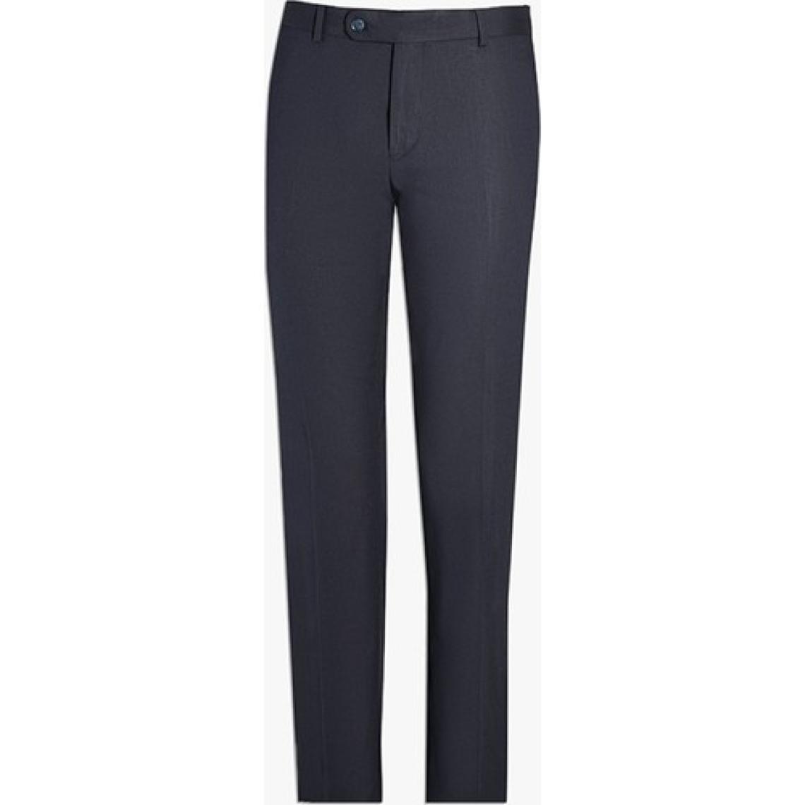 Slim Fit Lacivert Düz Mono Yaka Çift Yırtmaçlı Astarlı Takim Elbise 4HF05ORT01577