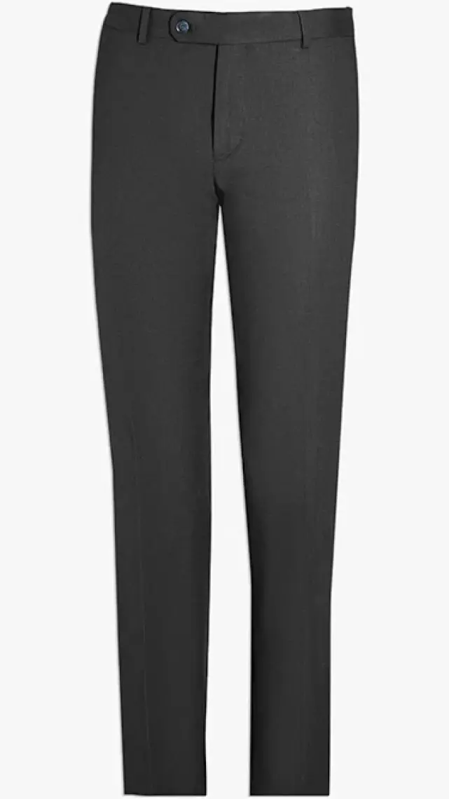 Slim Fit Siyah Düz Mono Yaka Çift Yırtmaçlı Astarlı Takim Elbise 4HF05ORT01577