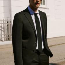 ALTINYILDIZ CLASSICS Erkek Siyah Ekstra Slim Fit Dar Kesim Kırlangıç Yaka Takım Elbise