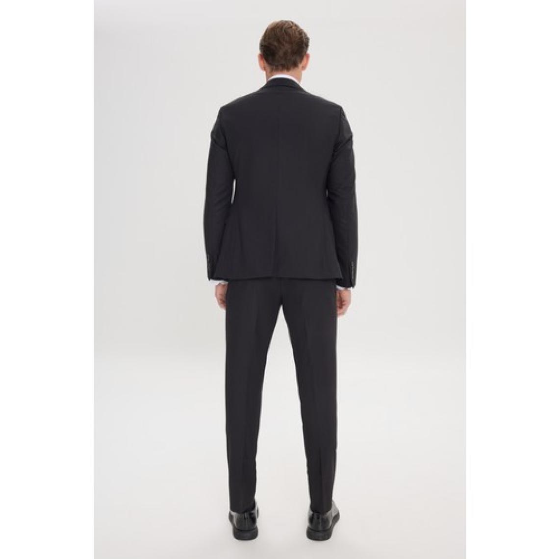 Altınyıldız Classics Erkek Siyah Slim Fit Dar Kesim Mono Yaka Takım Elbise