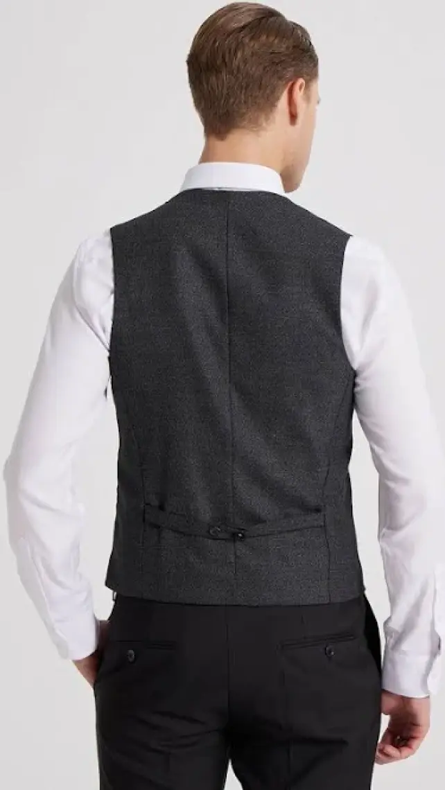 Slim Fit Siyah Düz Mono Yaka Tek Yırtmaçlı Astarlı Takim Elbise Kombinli 8HFY5ORTKMBN2