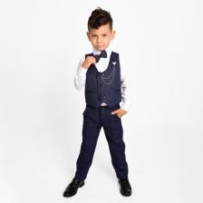 Merdia Kids Erkek Çocuk Smokin Takım Elbise 6 Düğmeli Yelekli Papyonlu Zincirli