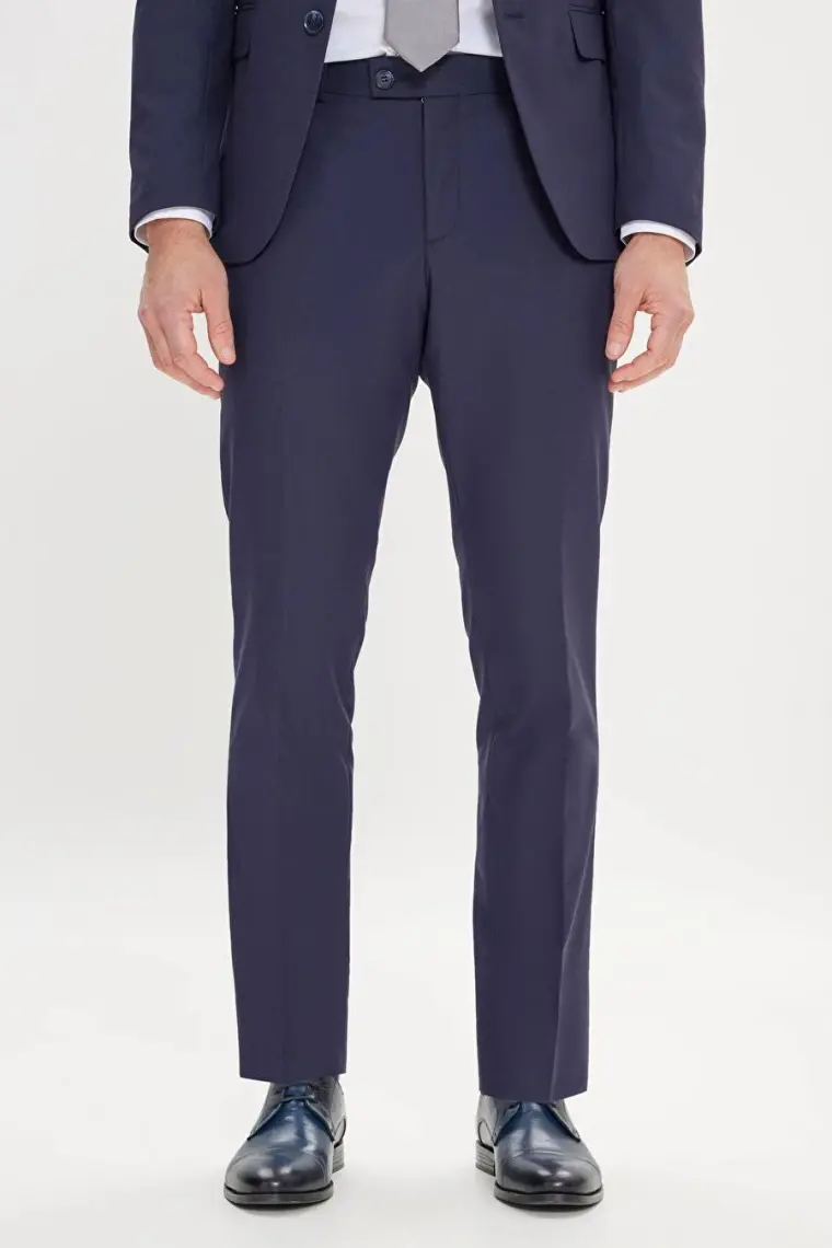 Altınyıldız Classics Erkek Lacivert Slim Fit Dar Kesim Mono Yaka Takım Elbise
