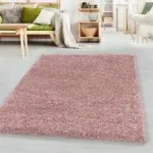 Red Halı Halı Yüksek Tüylü Pembe Kabarık Uzun Tüylü Shaggy Flokati Oturma Odası Halı