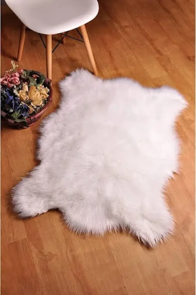 Tappeto  Soft Peluş Kuzu Postu Beyaz