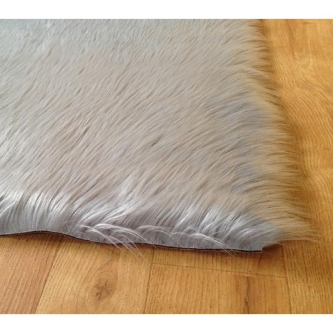 Tappeto Kuzu Kürkü Dekoratif  Post Halı Gri - 80X150