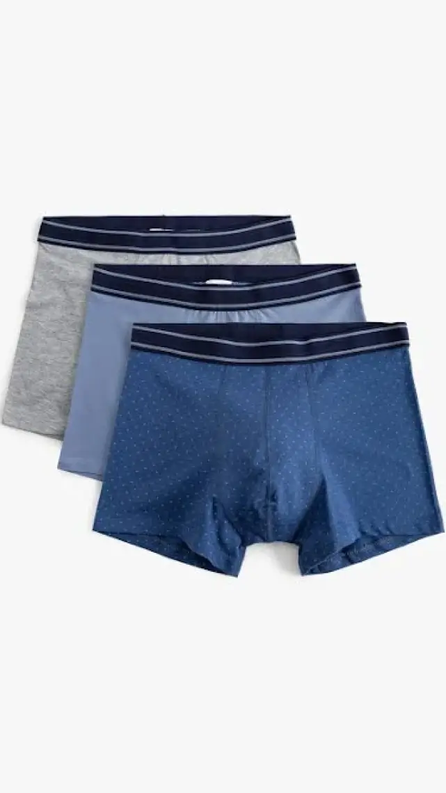 Koton 3'lü Boxer Seti Çok Renkli Puantiyeli Pamuklu