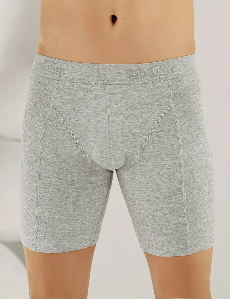 Şahinler Likralı Uzun Boxer Gri ME114