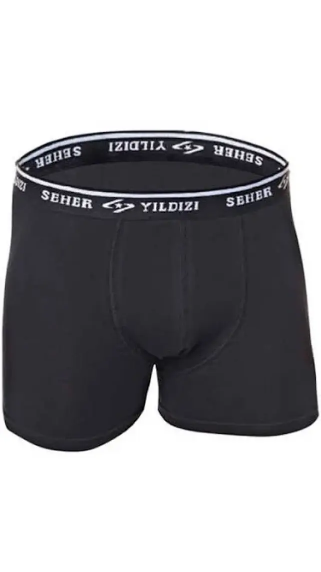Seher Yıldızı Seher Yıldız 0060 Erkek Elestan Boxer Siyah