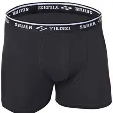 Seher Yıldızı Seher Yıldız 0060 Erkek Elestan Boxer Siyah