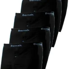 Berrak Iç Giyim Erkek Düğmeli Likralı Uzun Paçalı Boxer 5li Paket