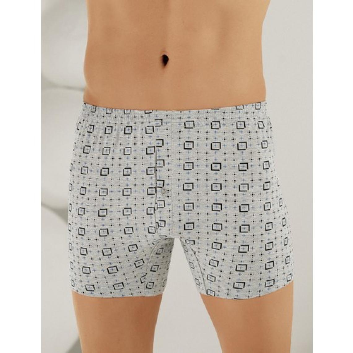 Şahinler Erkek Desenli Penye Düğmeli Boxer ME010