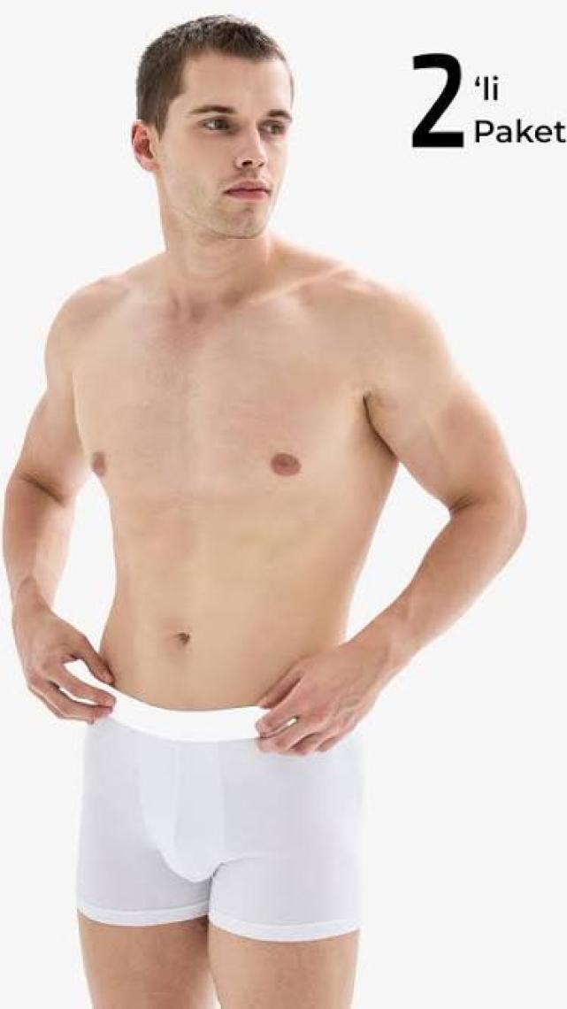BLACKSPADE 9324 ERKEK MOOD 2 Lİ BEYAZ BOXER