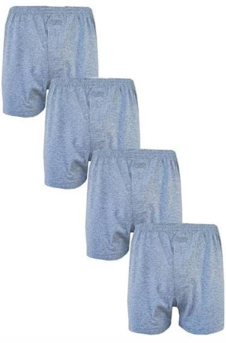 Hepsine Rakip 4lü Erkek Düğmeli Boxer Ekonomik %100 Pamuklu Paçalı Don