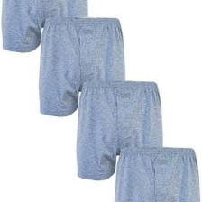 Hepsine Rakip 4lü Erkek Düğmeli Boxer Ekonomik %100 Pamuklu Paçalı Don