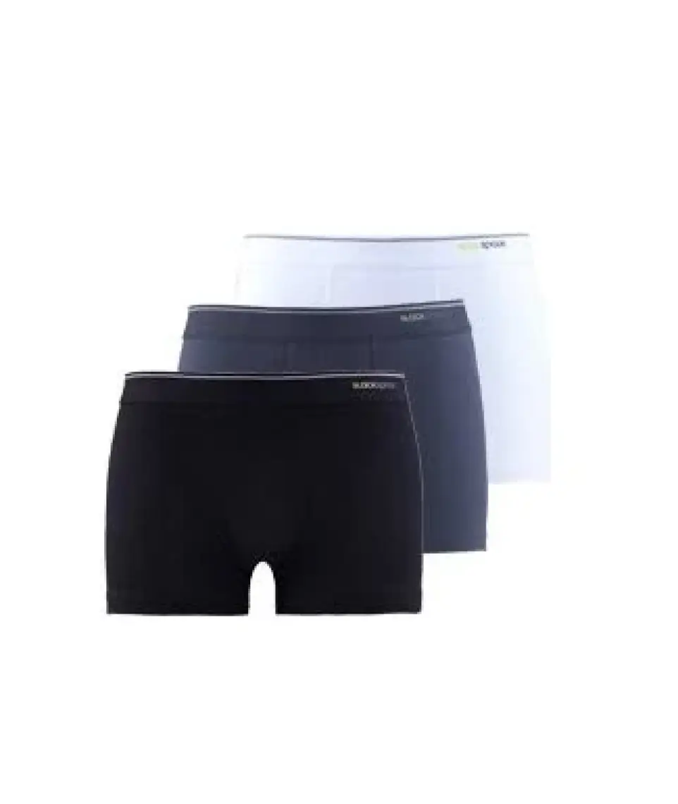 BLACKSPADE 9670 ERKEK TENDER COTTON SHORTY 3 LÜ BEYAZ-SİYAH-ANTRASİT BOXER