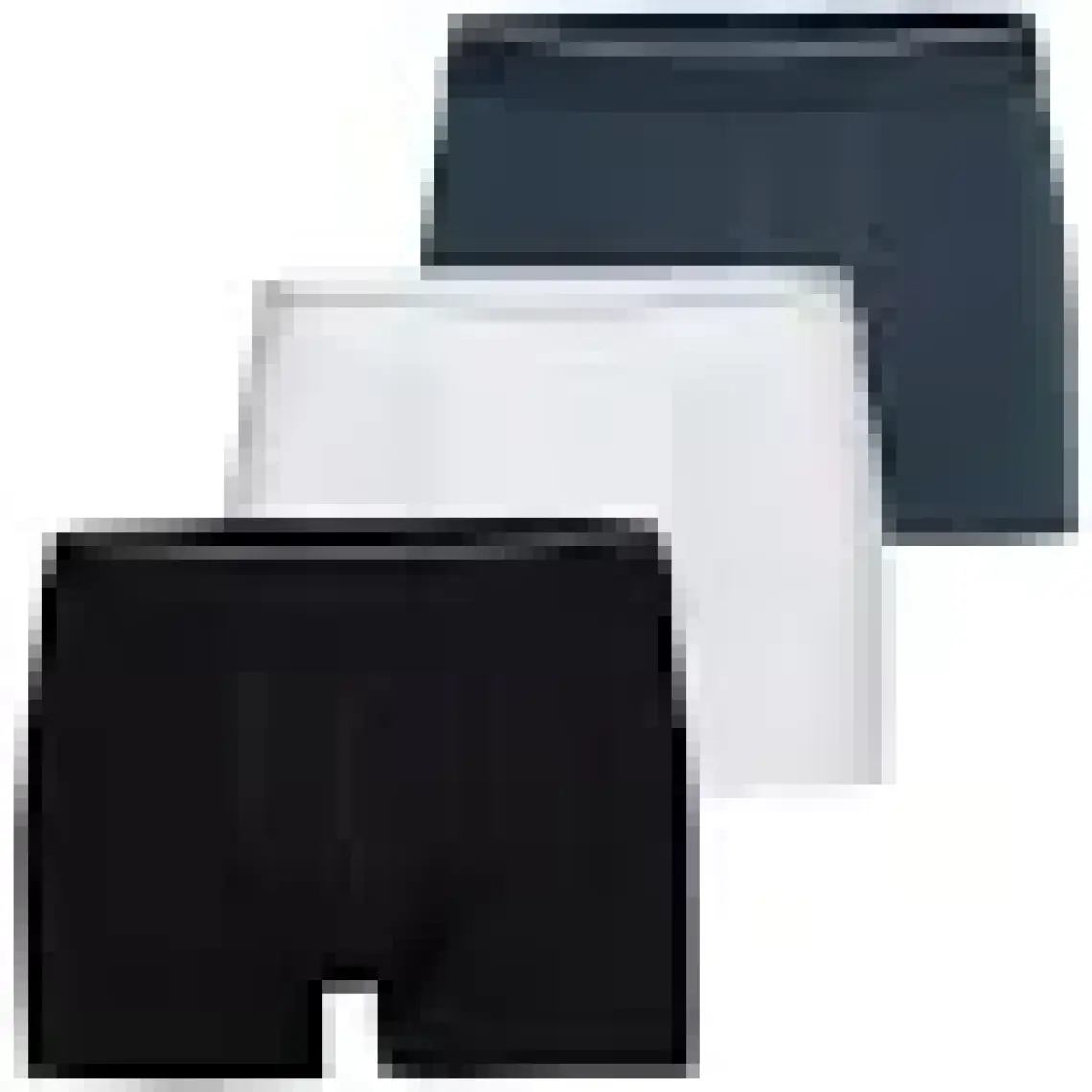 BLACKSPADE 9670 ERKEK TENDER COTTON SHORTY 3 LÜ BEYAZ-SİYAH-ANTRASİT BOXER