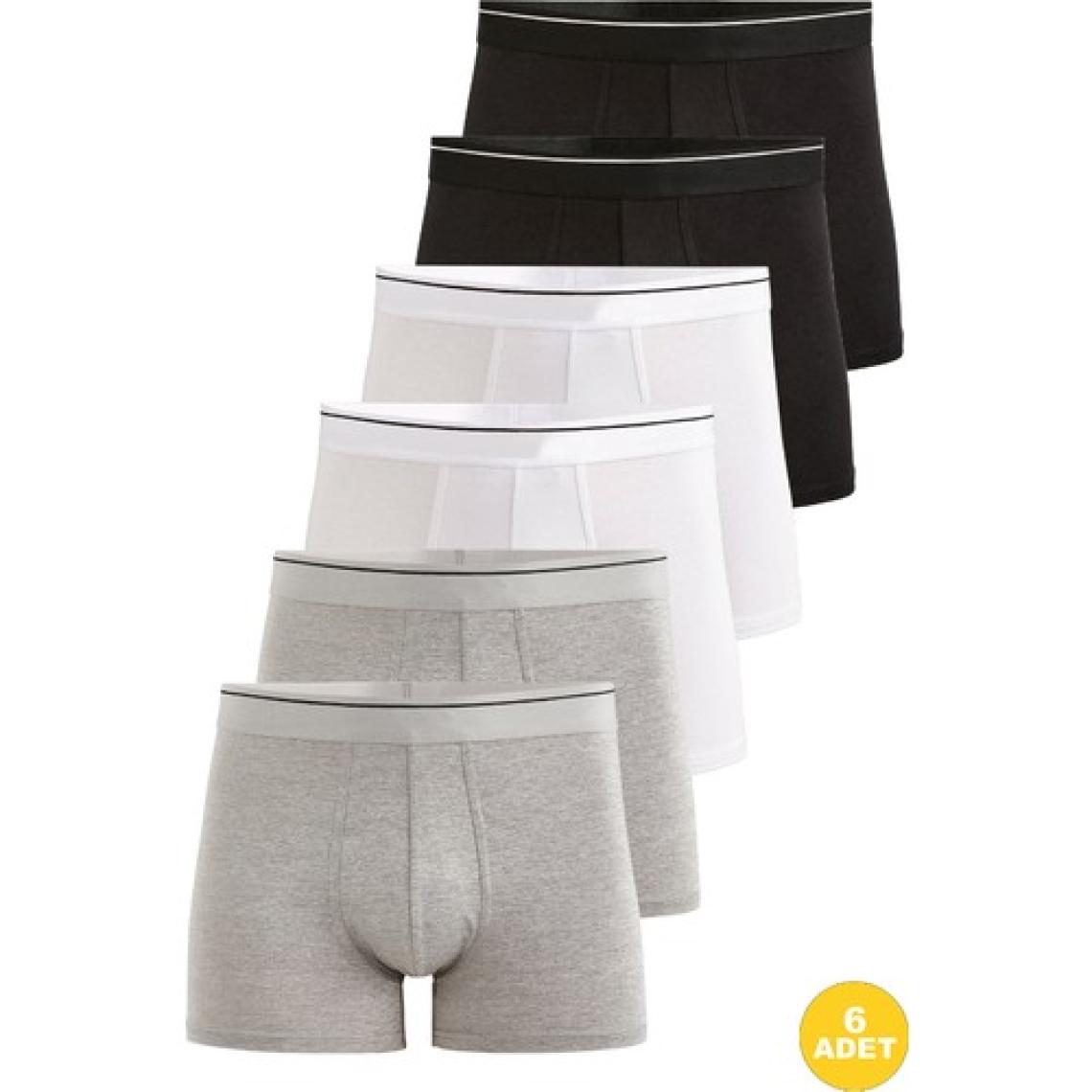 Erkek Likralı Pamuklu Boxer Özel Hijyenik Ambalajlı 6'lı Paket