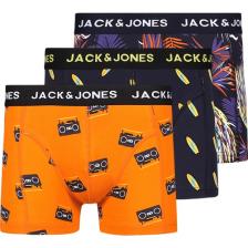 Jack & Jones 3'lü Desenli Boxer Paketi-12214907