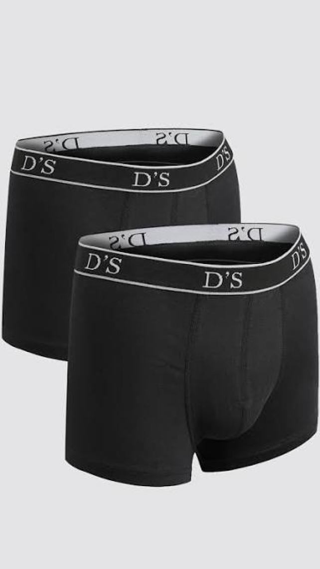 Ds Damat Siyah Beli Lastikli Marka Logolu Likralı Esneyebilen 2'li Boxer Set 4HC44ORTBS02