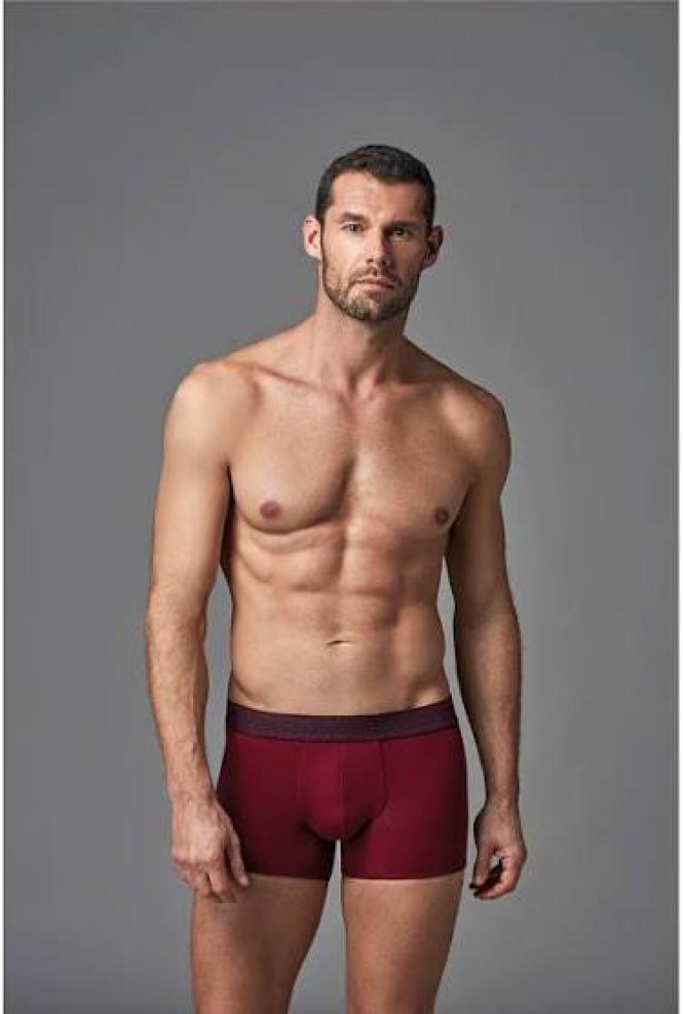 Jiber Erkek Bordo Modal Pamuklu Boxer 321