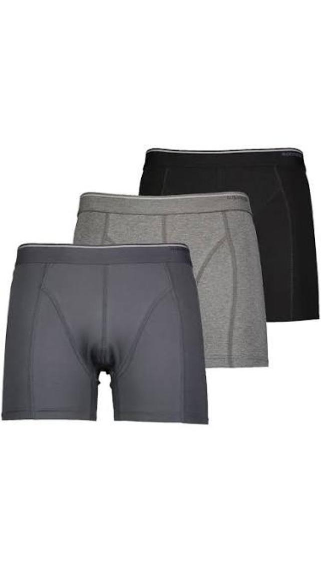 BLACKSPADE 9673 ERKEK TENDER COTTON 3 LÜ GRİ-KIRMIZI-LACİVERT BOXER